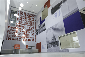 Acoustic Graphic Installation in American University Lounge