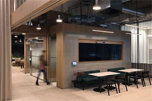 Office with NOROCK Self-Stabilizing Table Bases