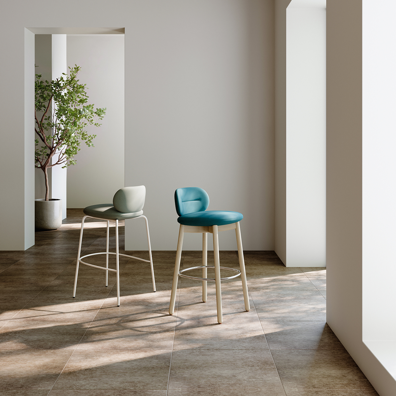 Ellisse Bar Height Stools