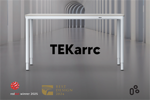 Introducing TEK arrc, an award winning table system recognized with Red Dot Winner 2025 and Best Design 2024 honors.

Designed with clean architectural lines and seamless adjustability, TEK arrc brings refined performance to modern workspaces.