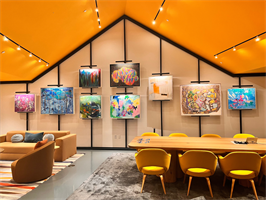 ArtLifting's artwork displayed at Intuit's Mountain View campus.